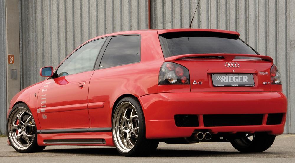 Audi A3 (8L) Rieger Dachkantenspoiler S3-Look nicht Modell 2000, Lieferung ohne Reiniger PUR,
inkl. Montagezubehör, ABE