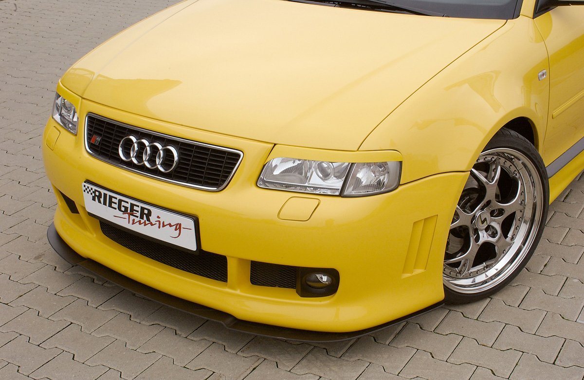 Audi A3 (8L) Rieger Spoilerschwert S3-Look f. Spoilerstoßstange 56620/21/22/23/27/29/35/36/37 gekantete Version, für Spoilerstoßstange, ABS,
inkl. Montagezubehör, ABE