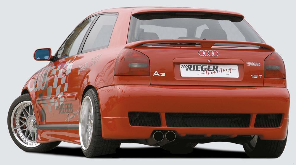 Audi A3 (8L) Rieger Heckschürze S3-Look nicht für S3, nicht für Quattro ABS,
inkl. Alugitter, Gutachten, Montagezubehör