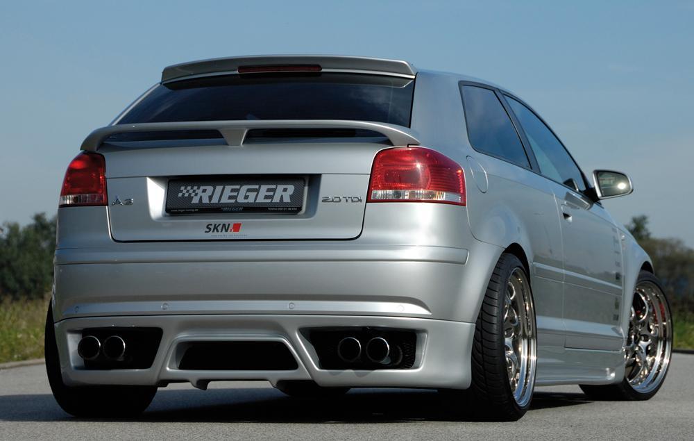 Audi A3 (8P) Rieger Heckansatz nicht für S3, nicht für Sportback ABS,
inkl. Alugitter, Montagezubehör, ABE