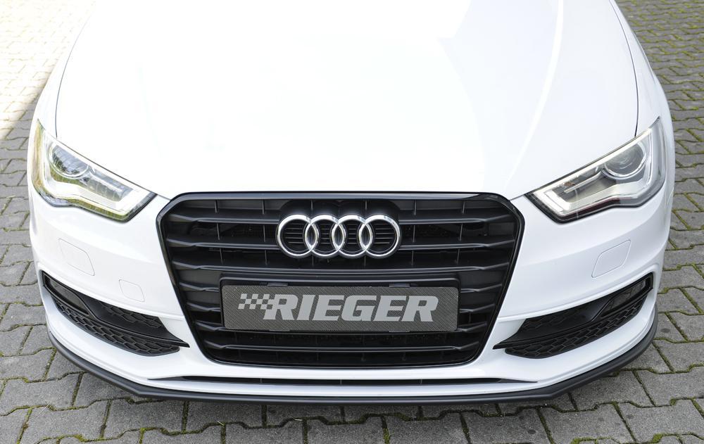 Audi A3 (8V) Rieger Spoilerschwert für orig. S-Line Frontschürze gerade Version, für orig. Frontschürze, ABS, für Fzg. mit S-Line Exterieur,
inkl. Montagezubehör, ABE