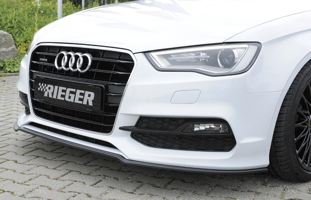 Audi A3 (8V) Rieger Spoilerschwert für orig. S-Line Frontschürze gekantete Version, für orig. Frontschürze, ABS, für Fzg. mit S-Line Exterieur,
inkl. Montagezubehör, ABE