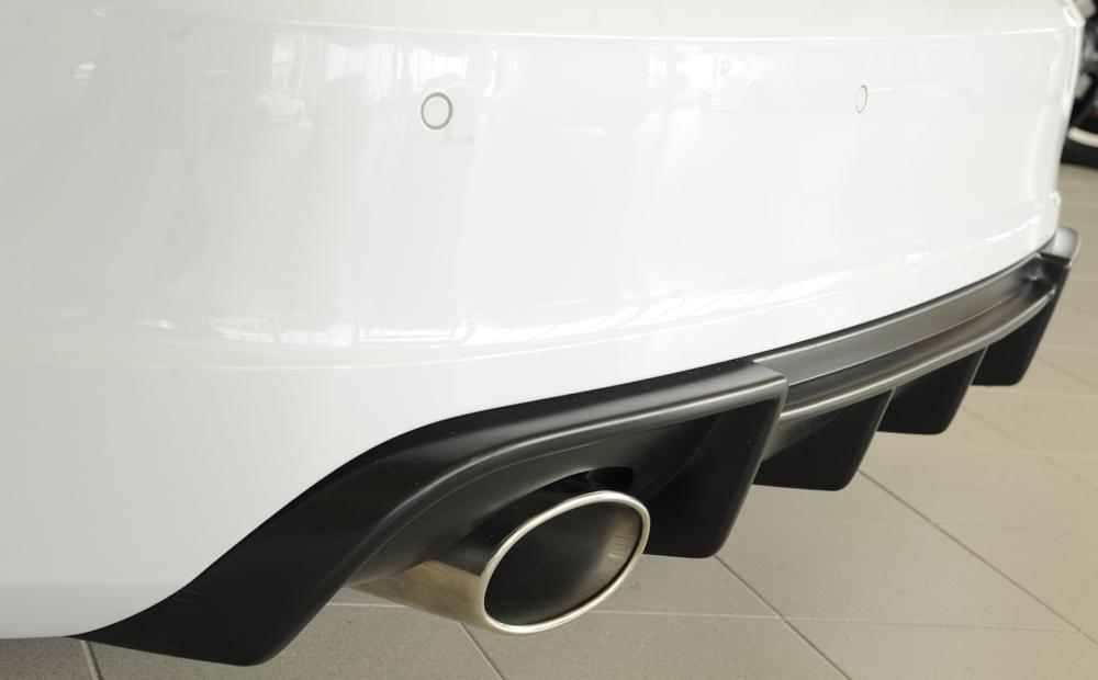 Audi A3 (8V) Rieger Heckeinsatz für Sportendrohr li. u. re., (152x95mm oval), ABS, für Fzg. mit S-Line Exterieur,
inkl. Montagezubehör, Gutachten