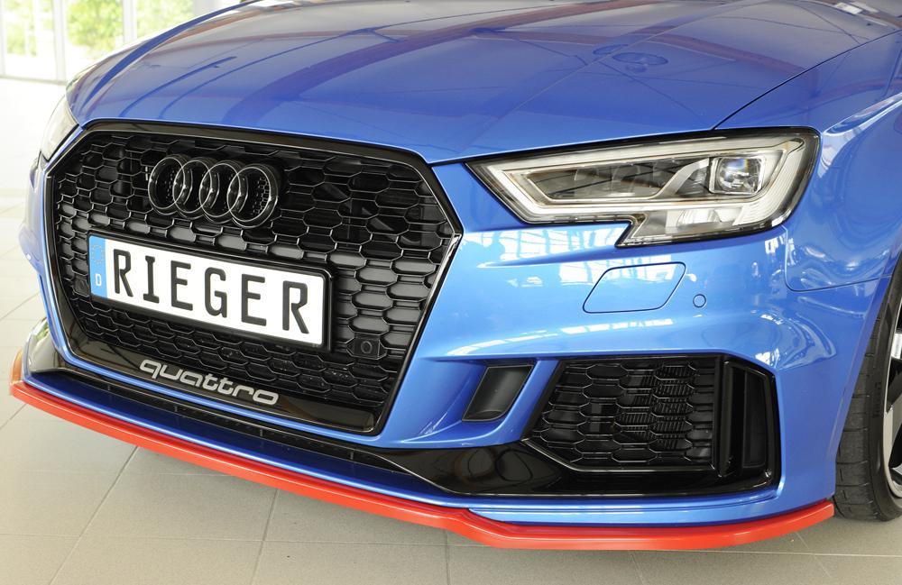 Audi RS3 (8V) Rieger Spoilerschwert für orig. RS3-Frontschürze für orig. Frontschürze, ABS,
inkl. Montagezubehör, ABE