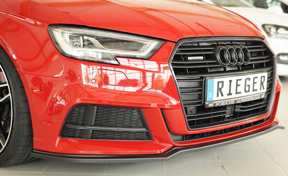 Audi A3 (8V) Rieger Spoilerschwert für orig. S-Line Frontschürze für orig. Frontschürze, ABS, für Fzg. mit S-Line Exterieur,
inkl. Montagezubehör, ABE