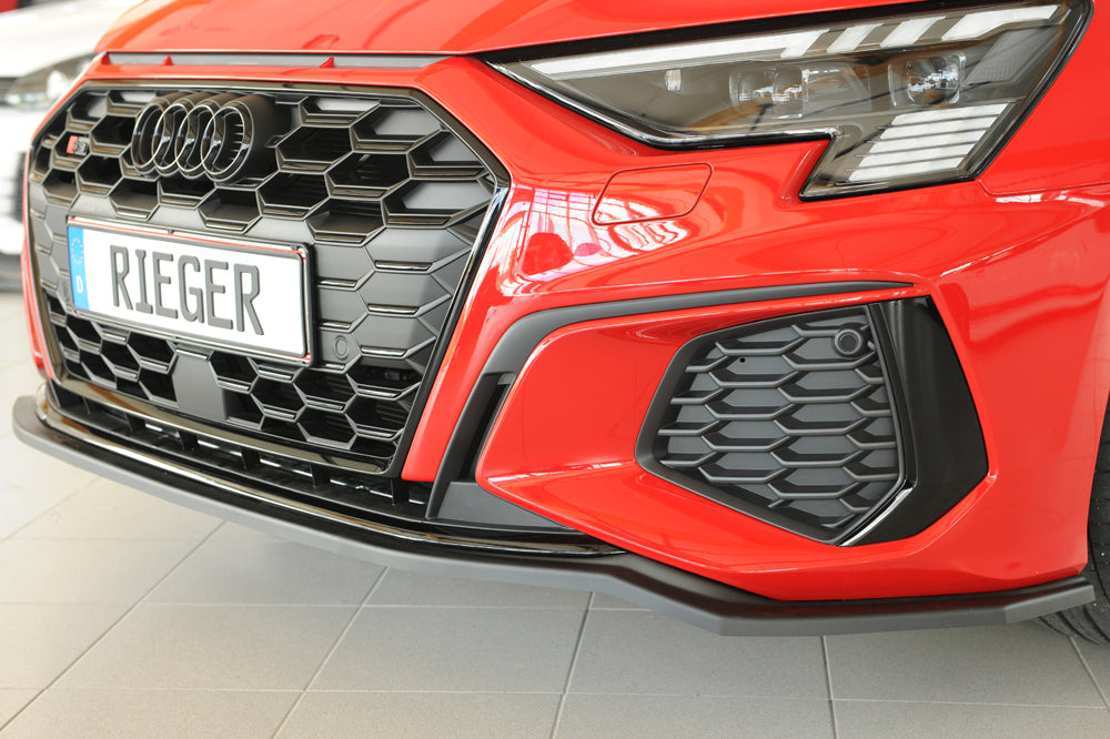 Audi A3 S3 (GY) Rieger Spoilerschwert für orig. Frontschürze, ABS, für Fzg. mit S-Line Exterieur,
inkl. Montagezubehör, ABE