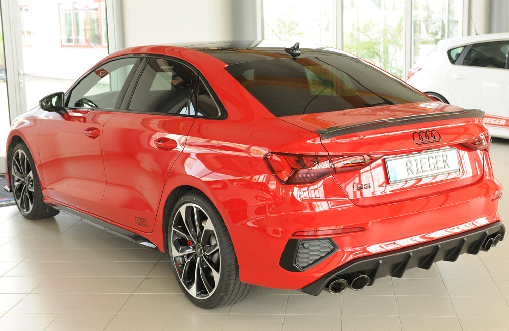 Audi A3 (GY) Rieger Heckeinsatz für Doppelendrohr li. u. re., (4x100x81mm oval), ABS, für Fzg. mit S-Line Exterieur,
inkl...