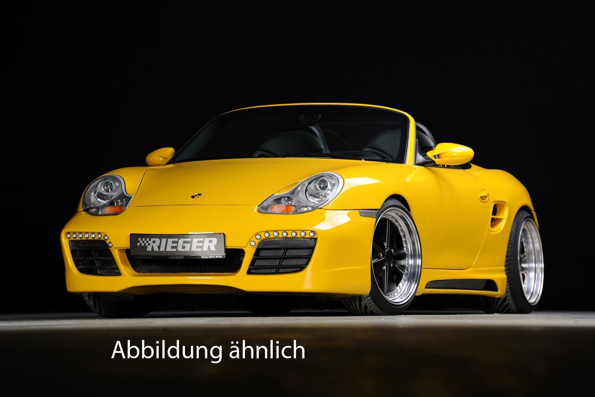 Porsche 911 (Typ 996) Rieger Spoilerstoßstange mit Aussparung für Tagfahrleuchten, ABS,
inkl. Alugitter, Montagezubehör, Gutachten