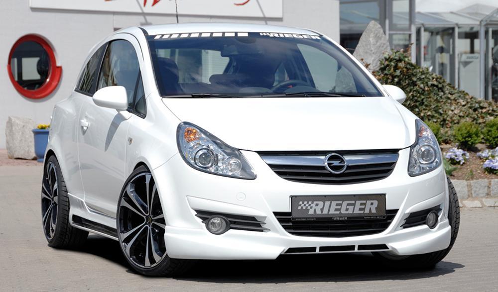 Opel Corsa D Rieger Spoilerlippe mit zusätzlichen Lüftungsschlitzen, ABS,
inkl. Alugitter, Montagezubehör, ABE