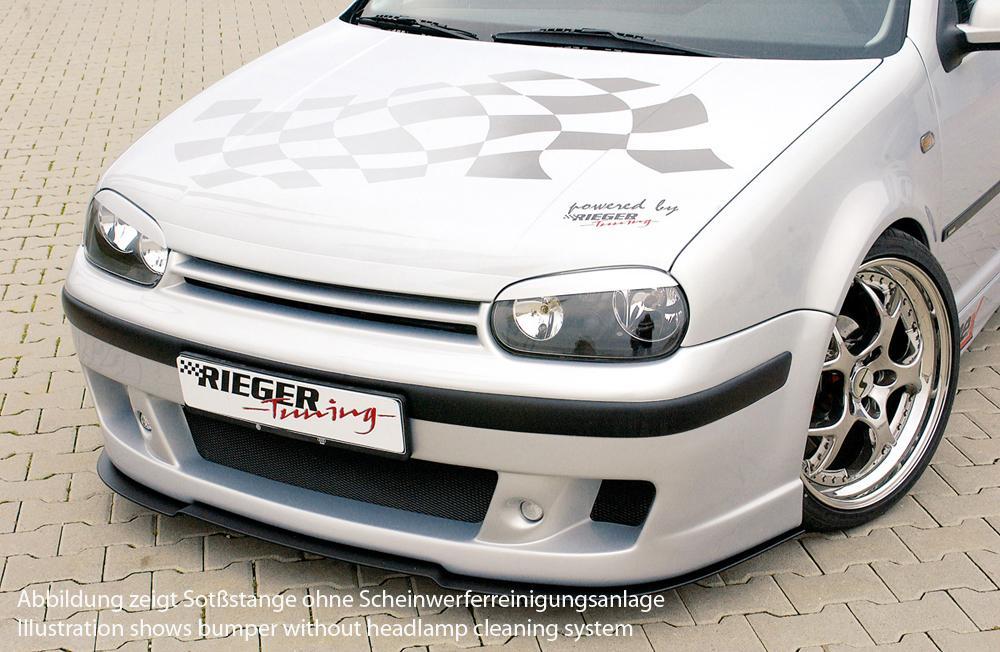 VW Golf 4 Rieger Spoilerstoßstange ABS, für Fzg. mit Scheinwerferreinigungsanlage,
inkl. Alugitter, Gutachten, Montagezubehör