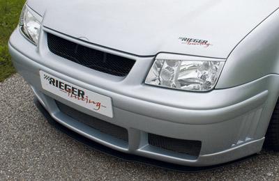 VW Bora (1J) Rieger Abdeckung Halbmond für Motorhaubenaussparung des orig. Grills ABS, inkl. Montagezubehör