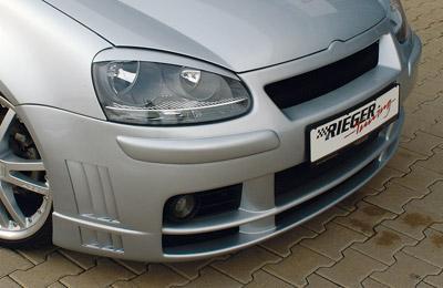 VW Golf 5 Rieger Spoilerstoßstange ohne Lüftungsschlitze, ABS,
inkl. Alugitter, Montagezubehör, ABE