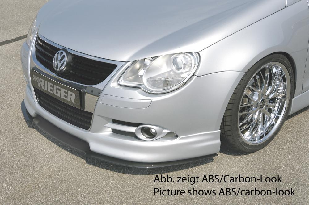 VW Eos (1F) Rieger Spoilerschwert für Spoilerlippe 59420 (VW Eos, Golf 5 R32) gekantete Version, für Spoilerlippe, ABS,
inkl. Montagezubehör, ABE