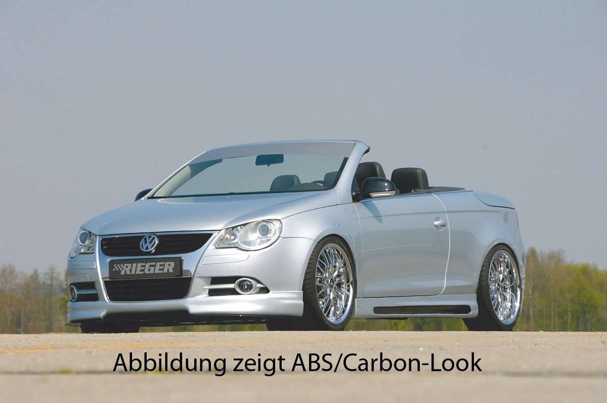VW Eos (1F) Rieger Seitenschweller rechts, mit Schacht, mit Ausschnitt, ABS,
inkl. Alugitter, Gutachten, Montagezubehör