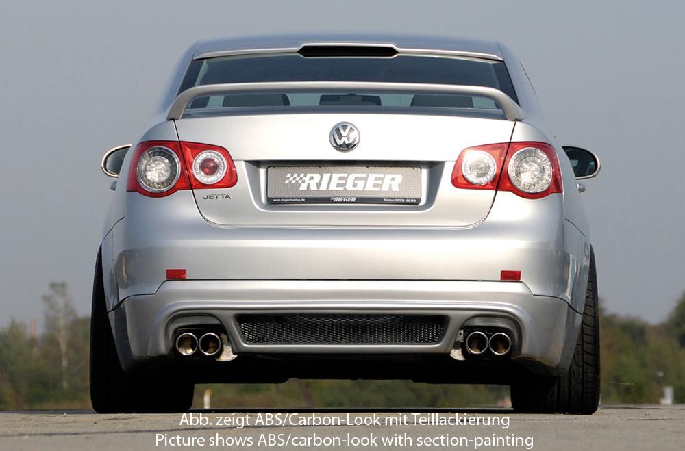 VW Jetta 3 (1KM) Rieger Heckansatz für Doppelendrohr li. u. re., ABS,
inkl. Alugitter, Gutachten, Montagezubehör