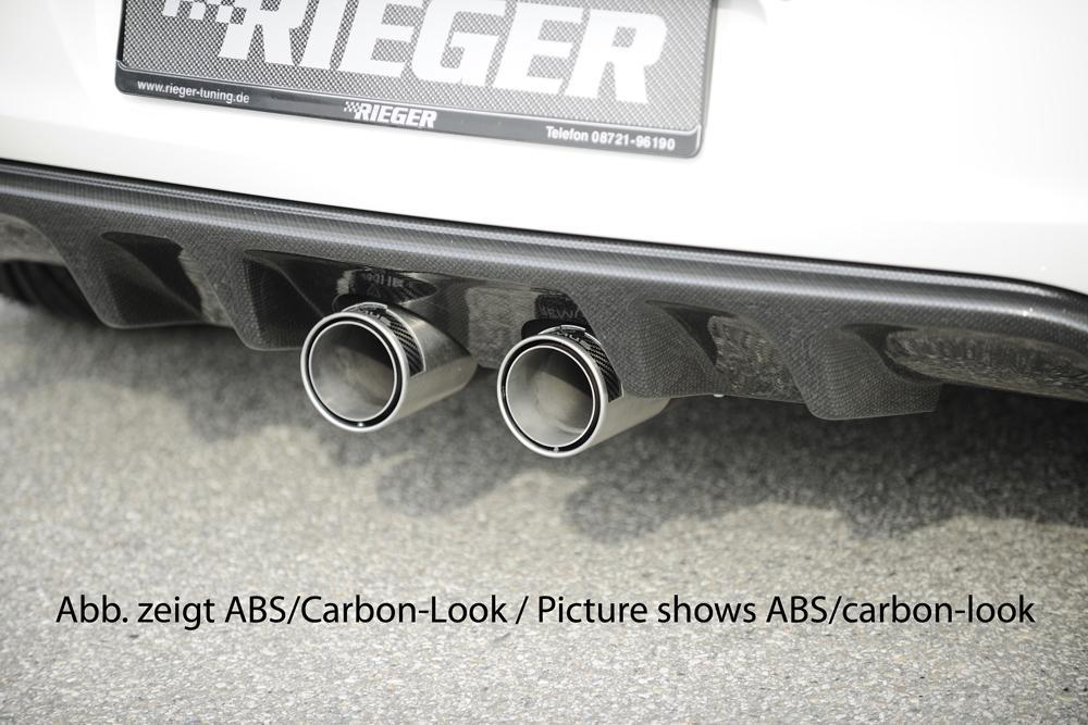 VW Golf 6 Rieger Heckeinsatz für Doppelendrohr mittig, ABS,
inkl. Montagezubehör, Gutachten