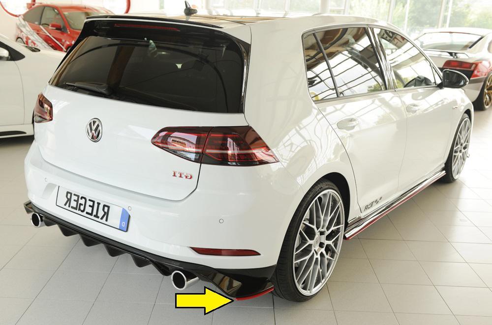 VW Golf 7 GTI-TCR Rieger Heckschürzenansatz seitlich rechts für orig. Heckansatz VW Golf 7 GTI-TCR rechts, für orig. Heckschürzenansatz, ABS,
inkl. Montagezubehör, Gutachten
