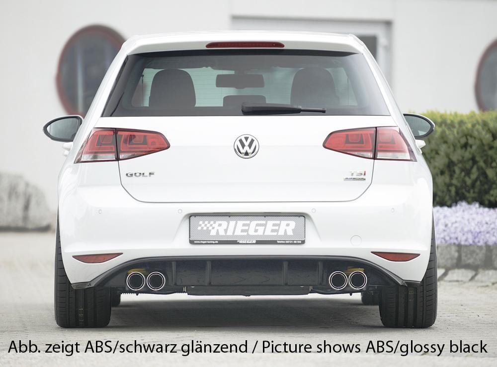 VW Golf 7 Rieger Heckeinsatz für Doppelendrohr li. u. re., ABS,
inkl. Montagezubehör, Gutachten