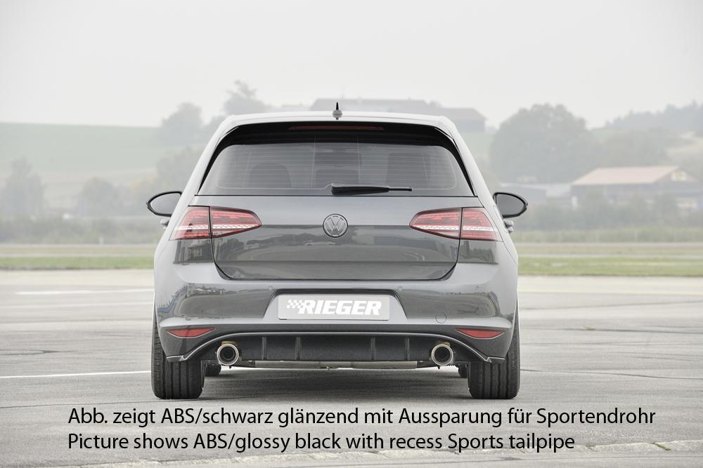 VW Golf 7 GTI Rieger Heckeinsatz für orig. Endrohr li. u. re., ABS,
inkl. Montagezubehör, Gutachten