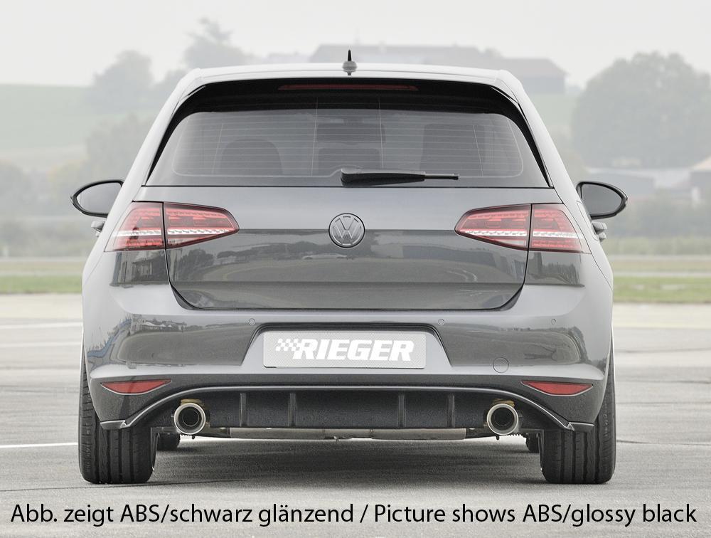 VW Golf 7 Rieger Heckeinsatz für Sportendrohr li. u. re., (100mm ø), ABS,
inkl. Montagezubehör, Gutachten
