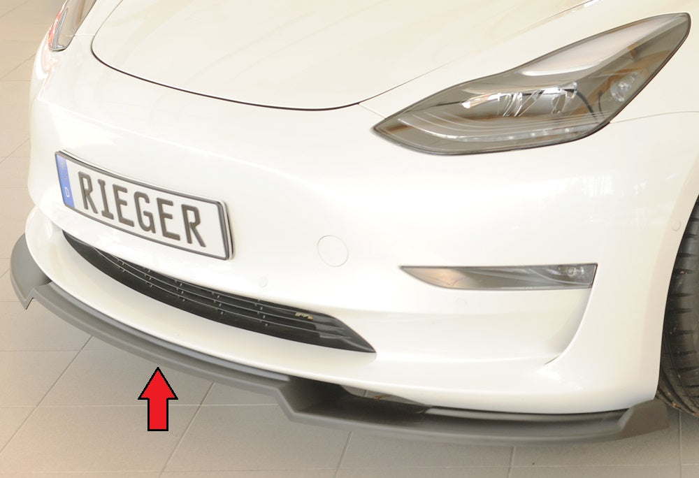 Tesla Model 3  (003) Rieger Spoilerschwert für orig. Frontschürze, ABS, 
inkl. Montagezubehör, ABE