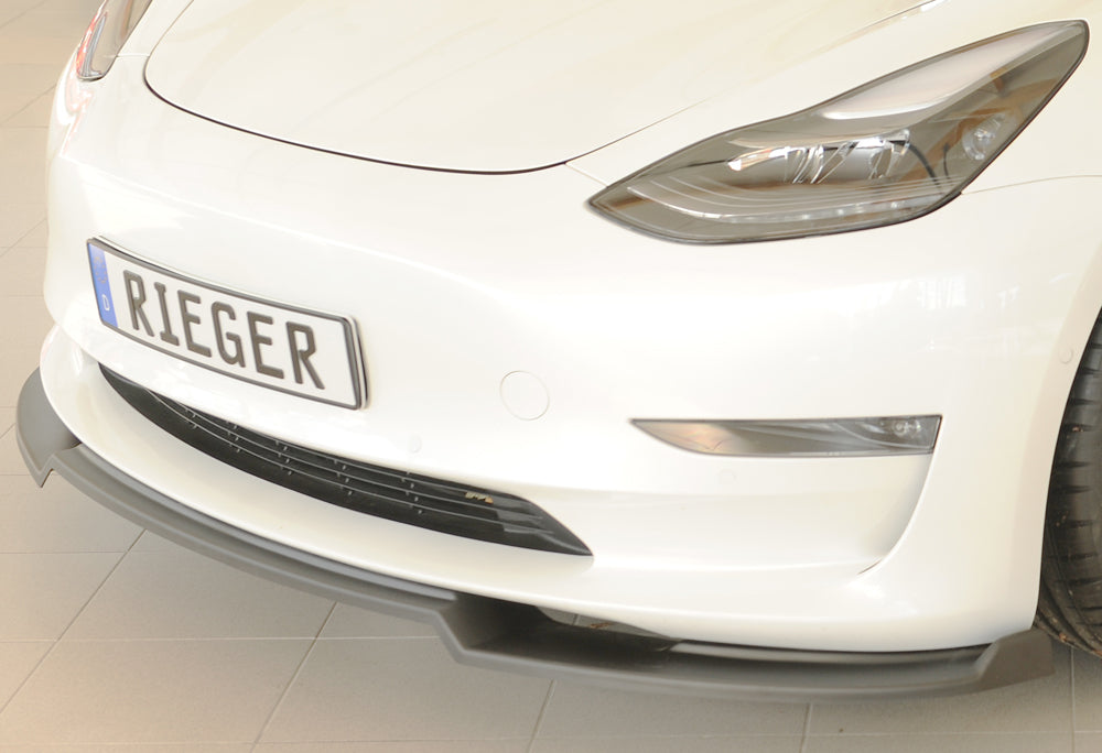 Tesla Model 3  (003) Rieger Spoilerschwert für orig. Frontschürze, ABS, 
inkl. Montagezubehör, ABE