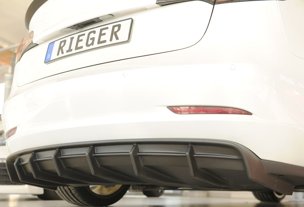 Tesla Model 3 (003) Rieger Heckeinsatz für orig. Heckschürze, ABS, für Fzg. ohne Anhängekupplung,
inkl. Montagezubehör, ...