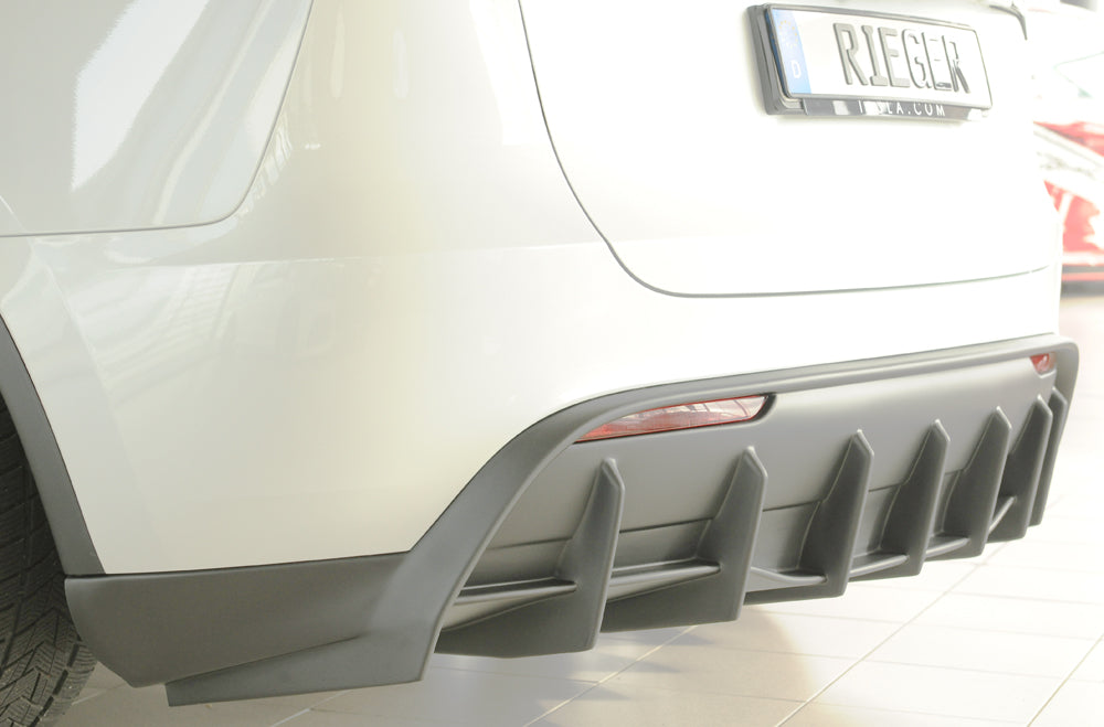 Tesla Model Y (003) Rieger Heckeinsatz für orig. Heckschürze, ABS, für Fzg. mit Anhängekupplung,
inkl. Montagezubehör, G...