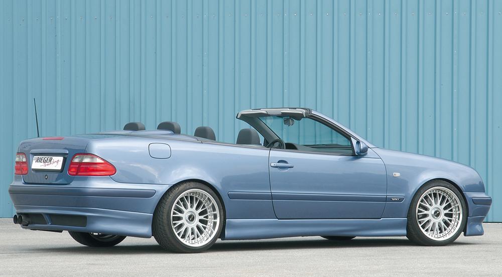 Mercedes CLK (W208) Rieger Heckansatz ABS,
inkl. Alugitter, Gutachten, Montagezubehör