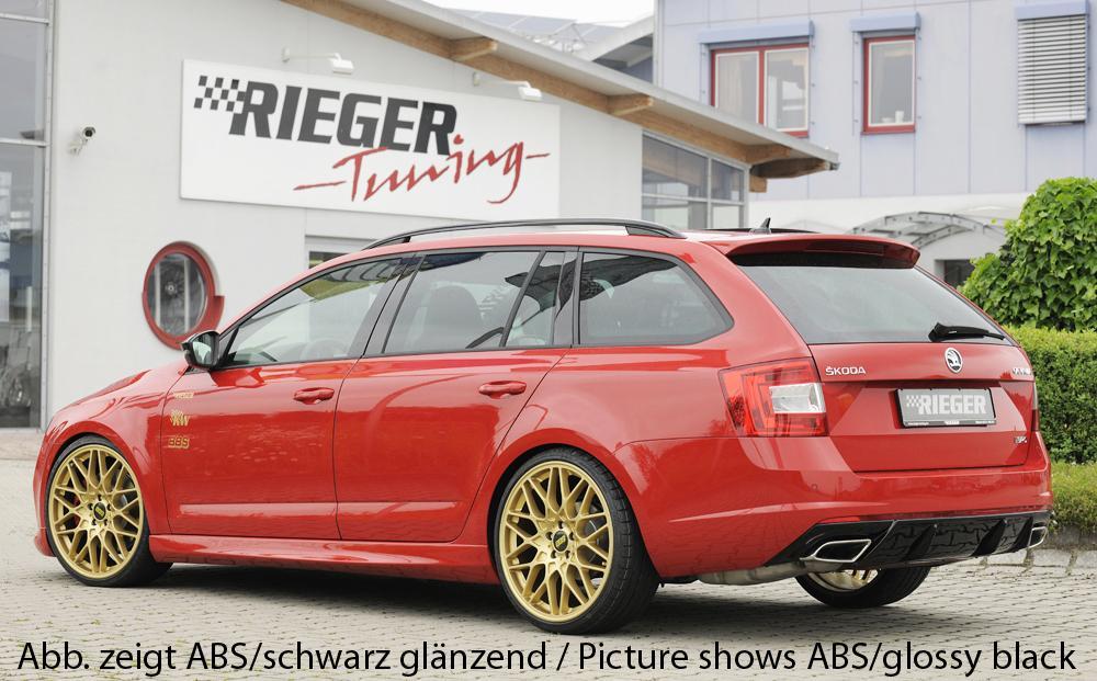 Skoda Octavia RS (5E) Rieger Heckeinsatz bei Bestellung bitte genaue Motorisierung angeben! für orig. Endrohrblende li. u. re., ABS,
inkl. Montagezubehör, Gutachten