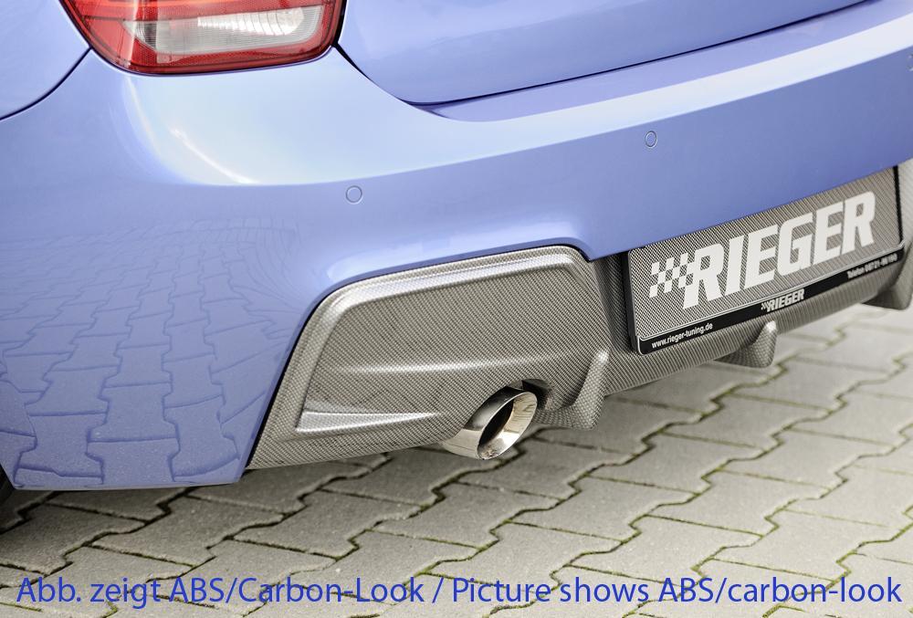 BMW 1er F20 (1K4) Rieger Heckeinsatz nur für M-Paket-Heckschürze für orig. Endrohr li., ABS, schwarz glänzend, für Fzg. mit M-Technik,
inkl. Montagezubehör, Gutachten