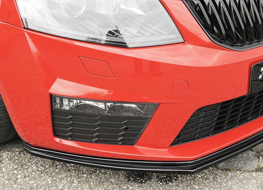 Skoda Octavia RS (5E) Rieger Spoilerschwert für orig. RS-Frontschürze für orig. Frontschürze, ABS, schwarz glänzend,
inkl. Montagezubehör, ABE