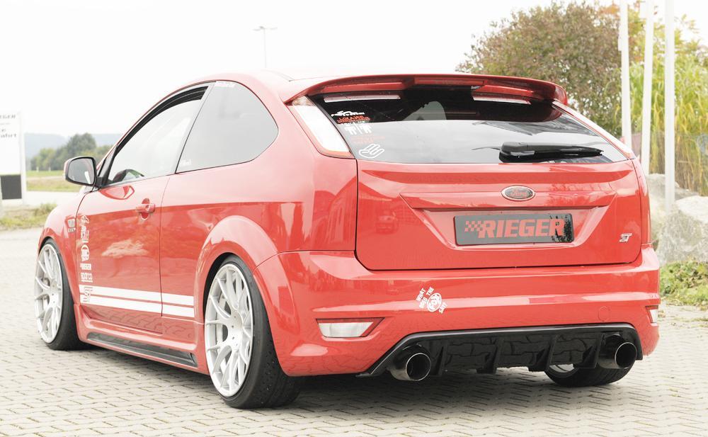 Ford Focus 2 ST Rieger Heckeinsatz (GBL-34158) für orig. Endrohr li. u. re., ABS, schwarz glänzend,
inkl. Montagezubehör, Gutachten