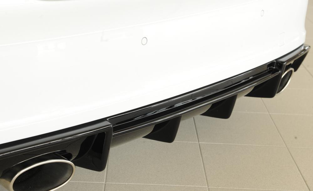 Audi A3 (8V) Rieger Heckeinsatz für Sportendrohr li. u. re., (152x95mm oval), ABS, schwarz glänzend, für Fzg. mit S-Line Exterieur,
inkl. Montagezubehör, Gutachten
