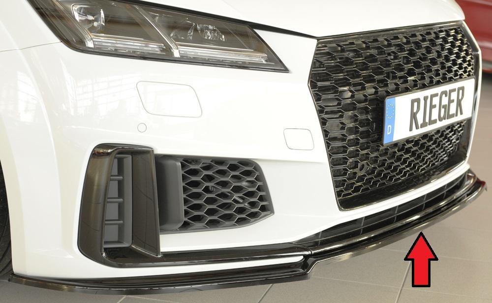 Audi TT (8J-FV/8S) Rieger Spoilerschwert für orig. S-Line-Frontschürze für orig. Frontschürze, ABS, schwarz glänzend, für Fzg. mit S-Line Exterieur,
inkl. Montagezubehör, ABE