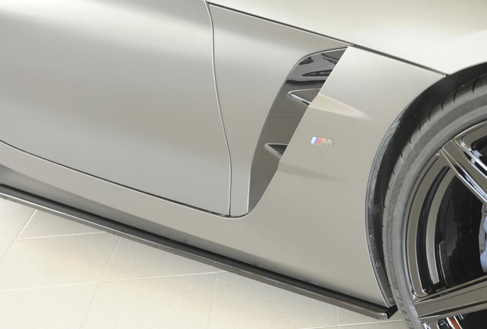 BMW Z4 (G4Z/G29) Rieger Seitenschwelleransatz für orig. M-Sport-Paket-Seitenschweller links, für orig. Seitenschweller, ABS, schwarz glänzend, für Fzg. mit M-Sport-Paket,
inkl. Montagezubehör, Gutachten