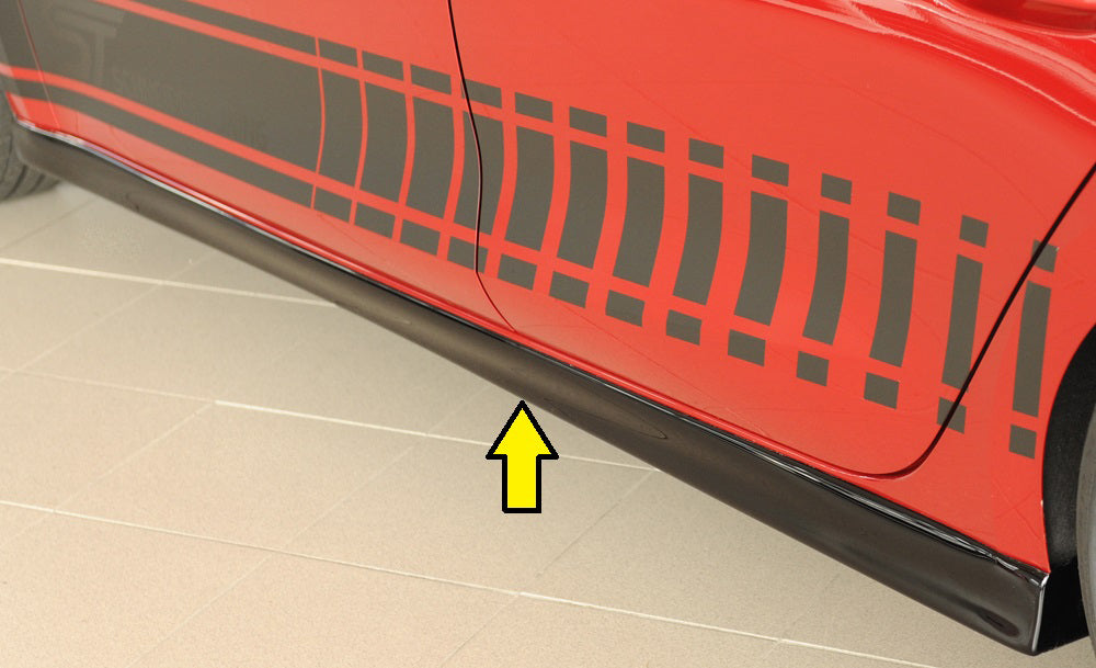 Seat Leon (KL) Rieger Seitenschweller (XS) links, ABS, schwarz glänzend, 
inkl. Montagezubehör, Gutachten