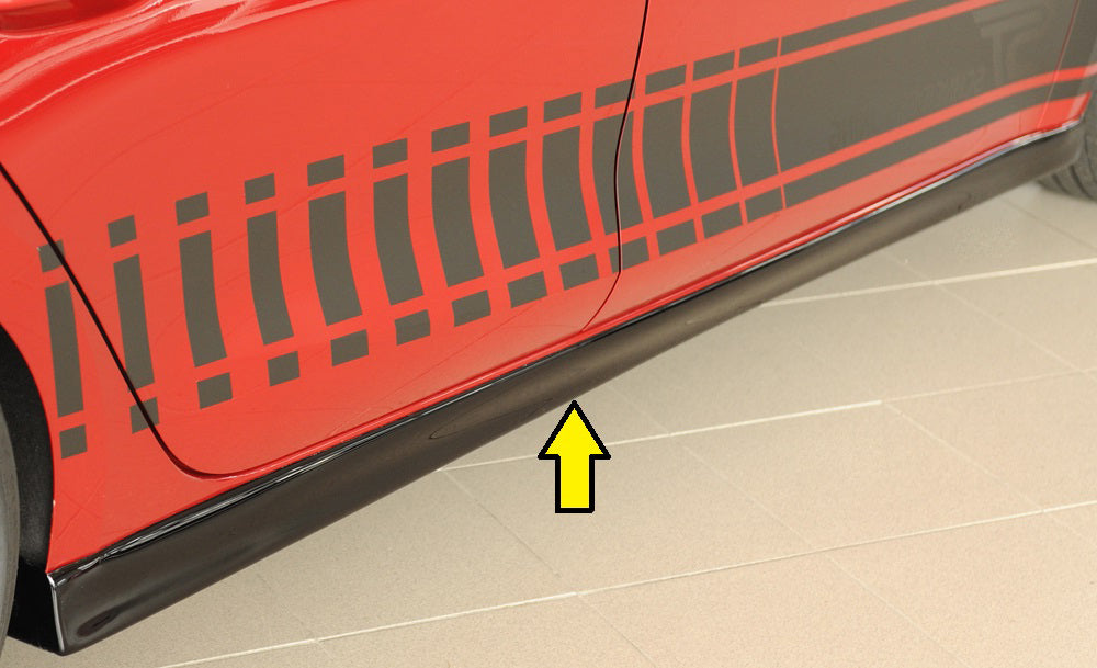 Seat Leon (KL) Rieger Seitenschweller (XS) rechts, ABS, schwarz glänzend, 
inkl. Montagezubehör, Gutachten