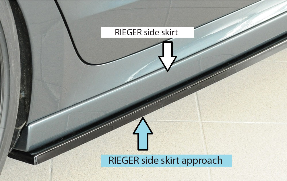Skoda Octavia RS (NX) Rieger Seitenschwelleransatz rechts, für RIEGER-Seitenschweller, ABS, schwarz glänzend, 
inkl. Monta...
