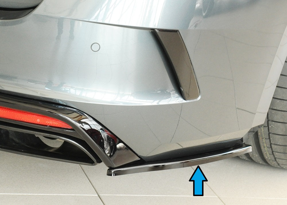 Skoda Octavia RS (NX) Rieger Heckschürzenansatz seitlich rechts rechts, für RIEGER Heckeinsatz, ABS, schwarz glänzend, 
in...