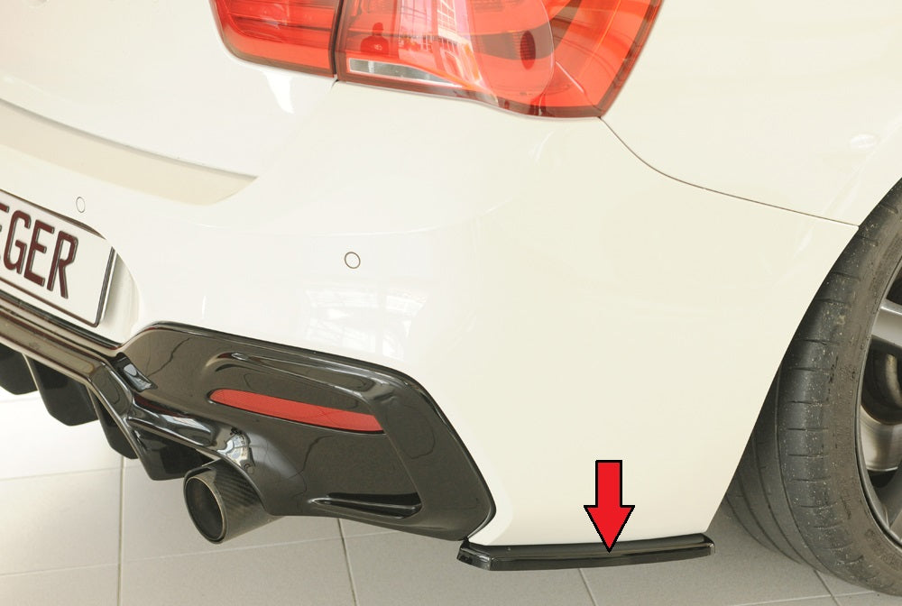 BMW 1er F21  (1K2) Rieger Heckschürzenansatz seitlich rechts rechts, für orig. Heckschürze, ABS, schwarz glänzend, für Fzg...