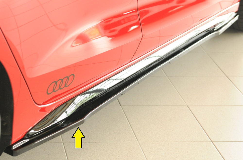 Audi A3 S3 (GY) Rieger Seitenschwelleransatz rechts, für orig. Seitenschweller, ABS, schwarz glänzend, für Fzg. mit S-Line...