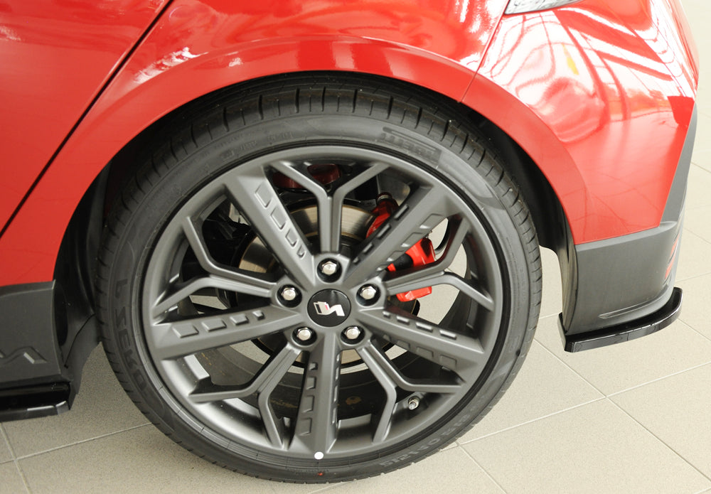 Hyundai i20 N-Performance (BC3) Rieger Heckschürzenansatz seitlich links links, für orig. Heckeinsatz, ABS, schwarz glänz...
