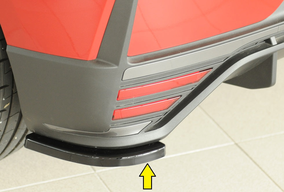 Hyundai i20 N-Performance  (BC3) Rieger Heckschürzenansatz seitlich links links, für orig. Heckeinsatz, ABS, schwarz glänz...