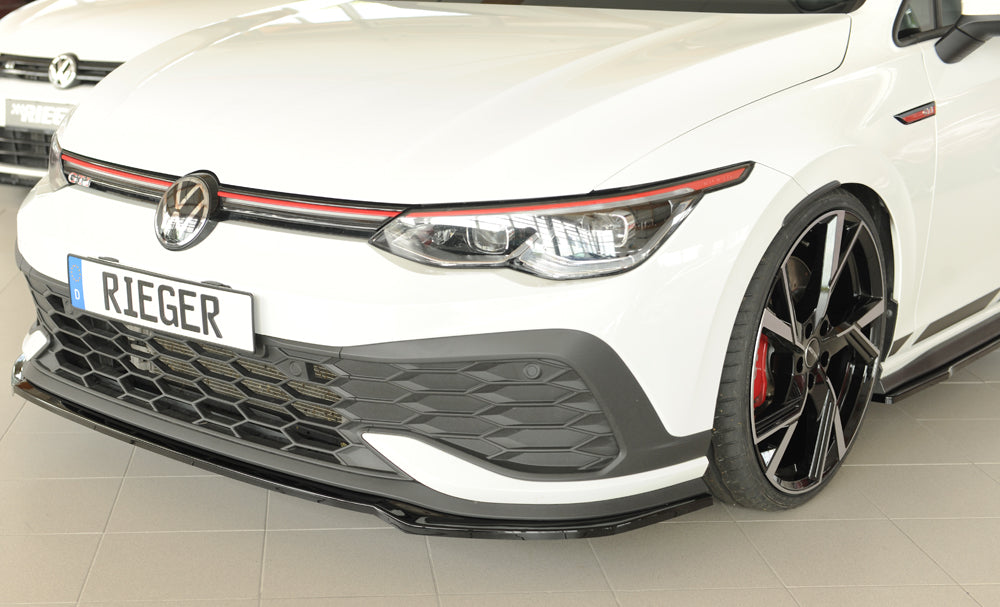 VW Golf 8 GTI Clubsport Rieger Spoilerschwert nur für GTI Clubsport für orig. Frontschürze, ABS, schwarz glänzend,
inkl. ...