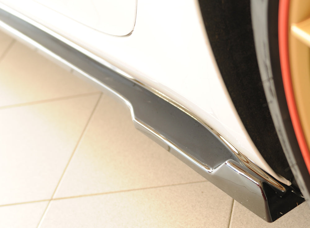 Tesla Model 3  (003) Rieger Seitenschwelleransatz links, für orig. Seitenschweller, ABS, schwarz glänzend, 
inkl. Montagez...