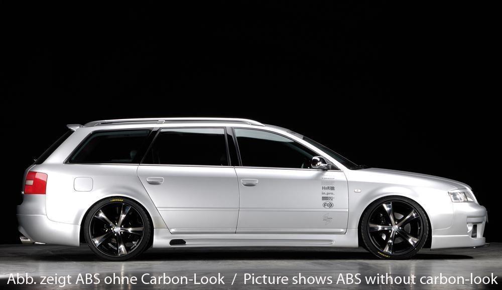 Audi A6 (4B) Rieger Seitenschweller nicht für Allroad, nicht für V8-Modelle links, mit Schacht, ABS, Carbon-Look,
inkl. Alugitter, Gutachten, Montagezubehör