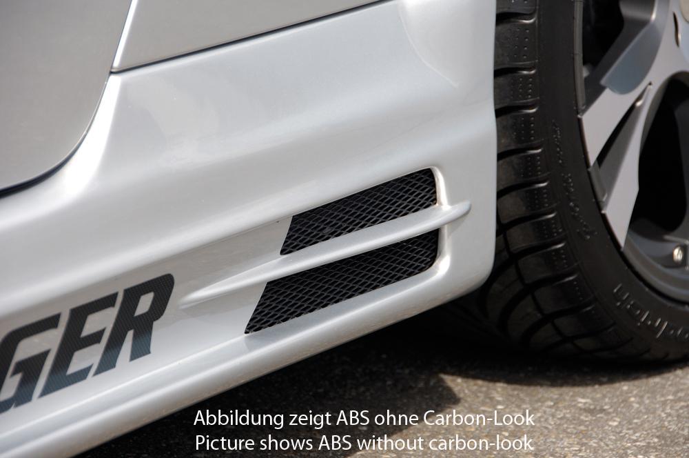 Audi TT (8N) Rieger Seitenschweller rechts, mit Schacht und 2 Ausschnitten, ABS, Carbon-Look,
inkl. Alugitter, Gutachten, Montagezubehör