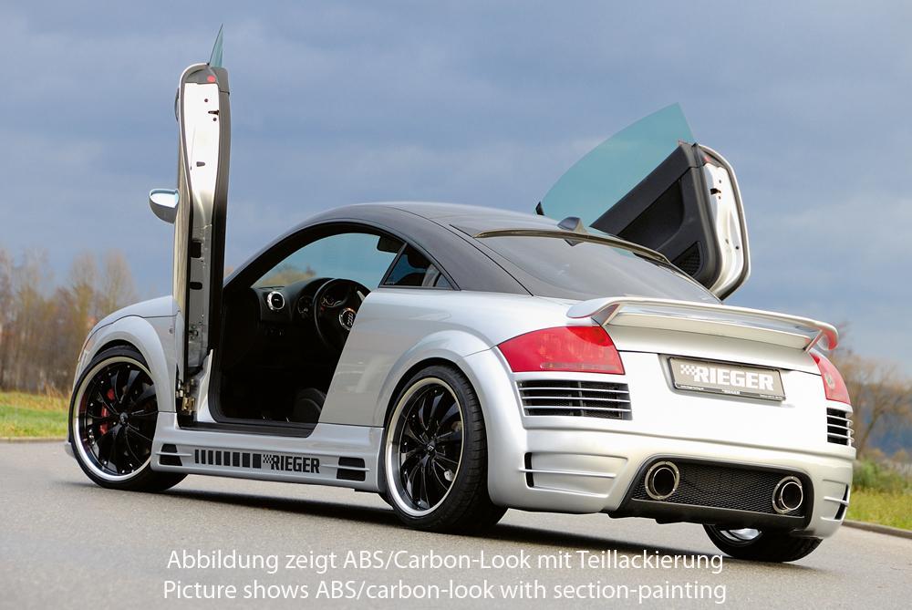 Audi TT (8N) Rieger Heckansatz ABS, Carbon-Look,
inkl. Alugitter, Montagezubehör, Gutachten