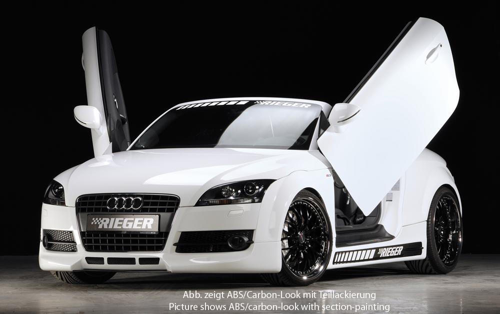 Audi TT (8J) Rieger Seitenschweller links, ABS, Carbon-Look, für Fzg. mit S-Line Exterieur und ohne S-Line Exterieur,
inkl. Alugitter, Gutachten, Montagezubehör